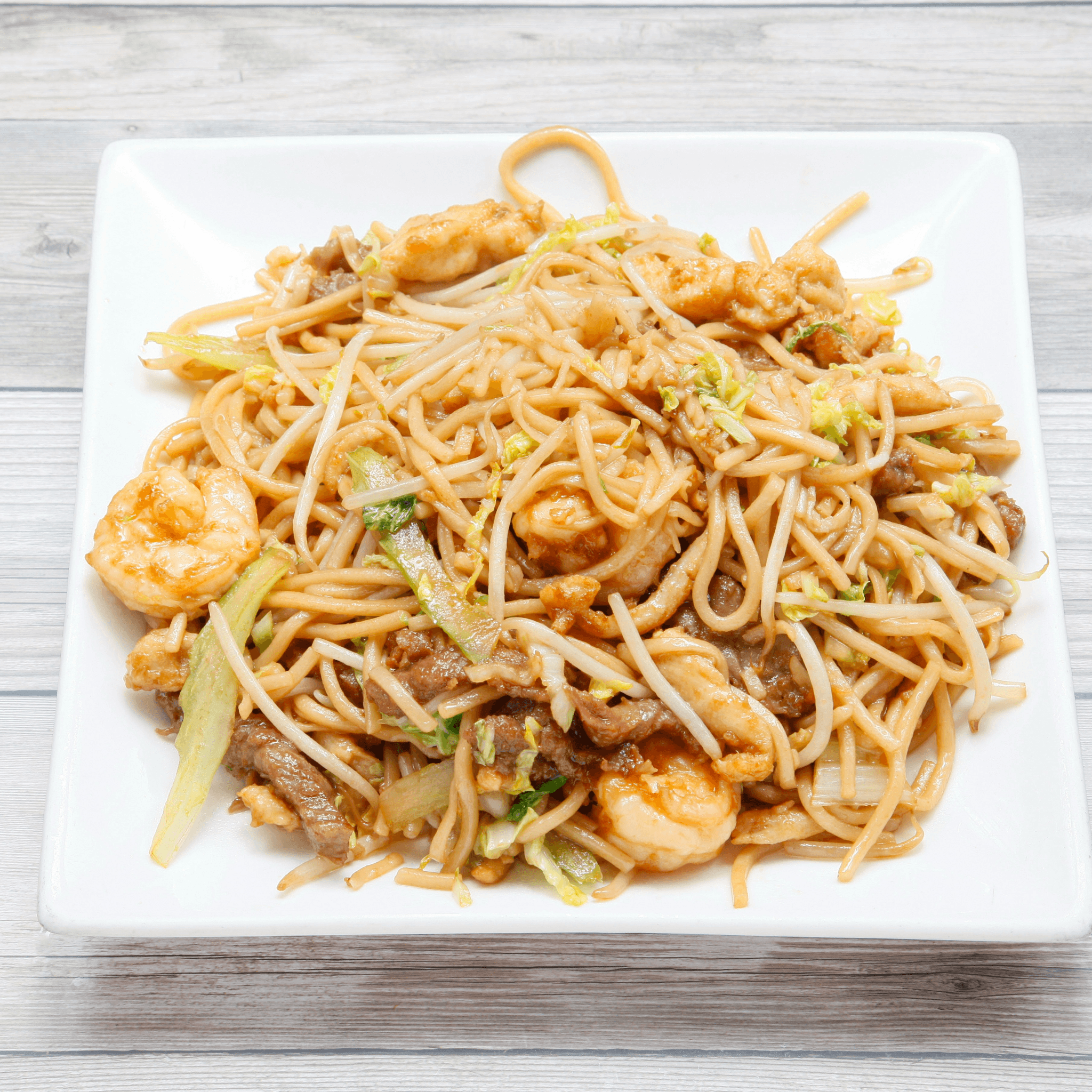 Three flavors chow mein / 三鲜炒面