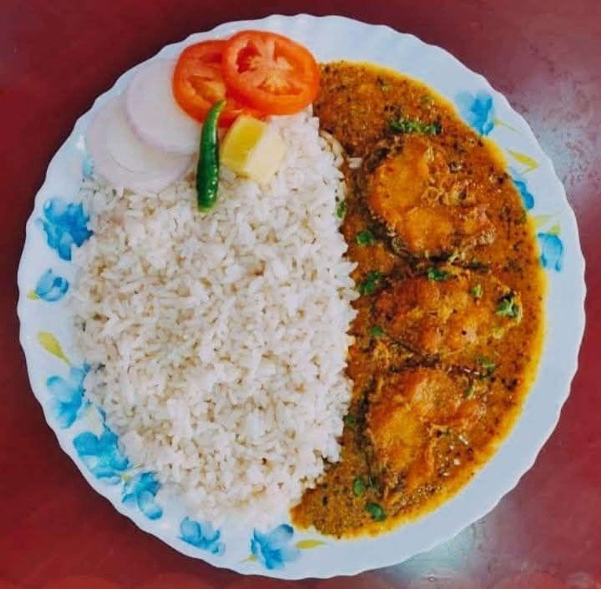 Rice - Fish Curry (2 Piece)
