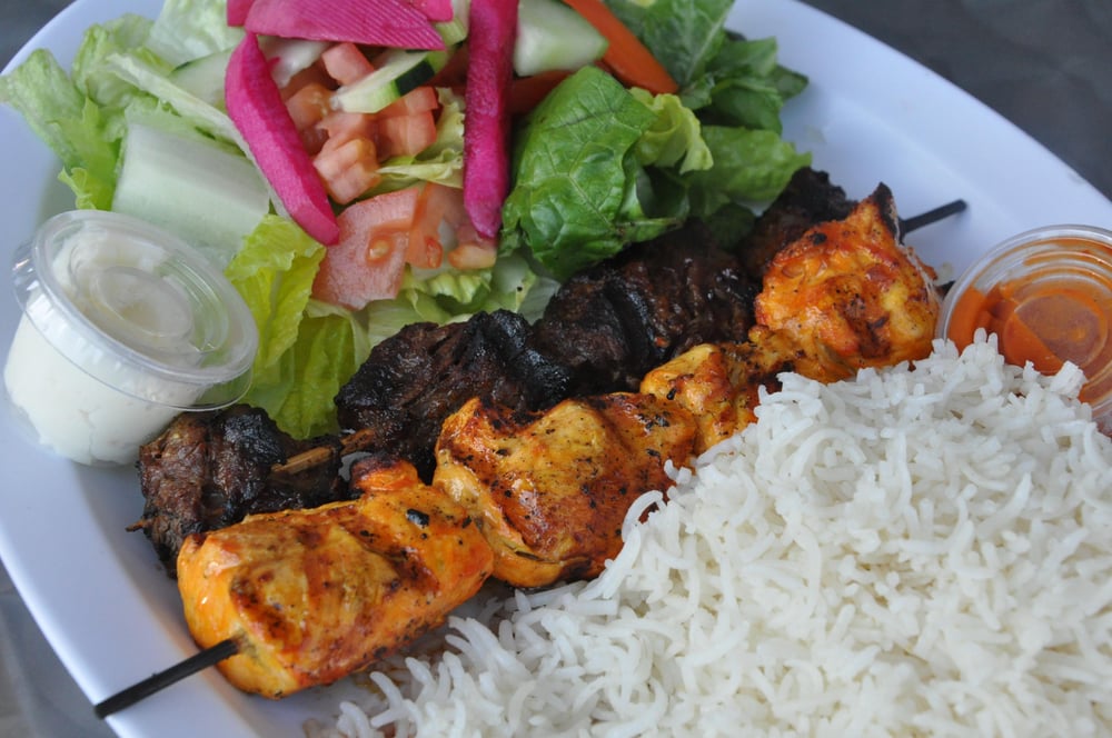 1D. Grilled Chicken& Beef Kabob Combo