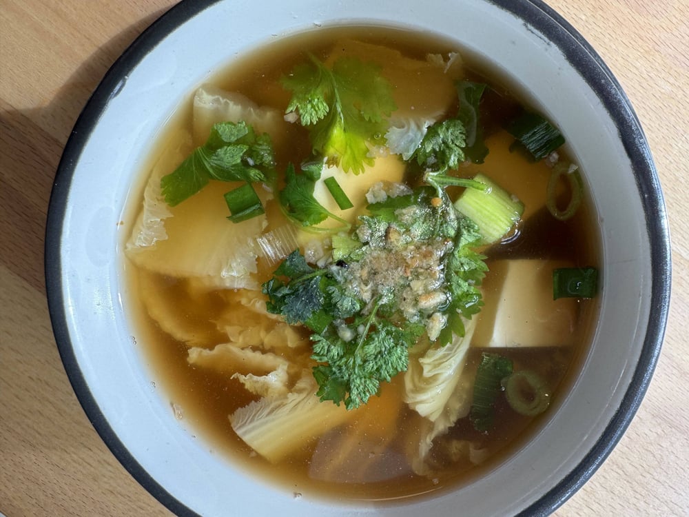 Tofu & Veggies Soup (Vegetarian)