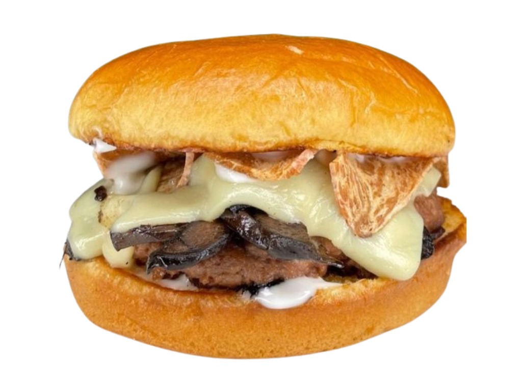 Bacun Mush/Swiss Burger