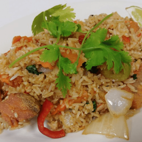 Salmon Gra Prow Fried Rice