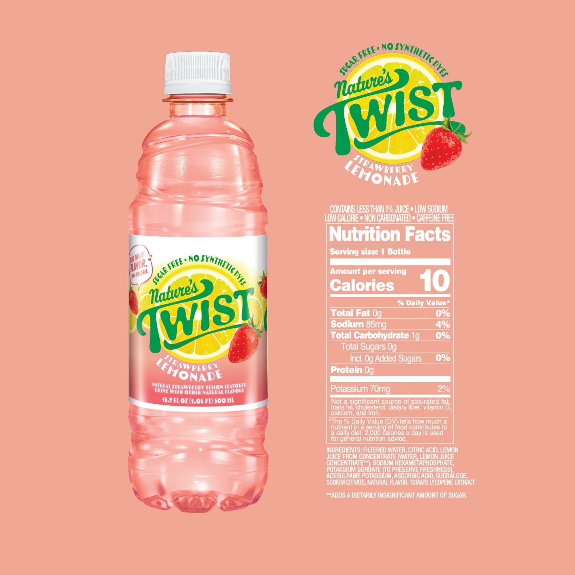 Nature's Twist Sugar Free Strawberry Lemonade