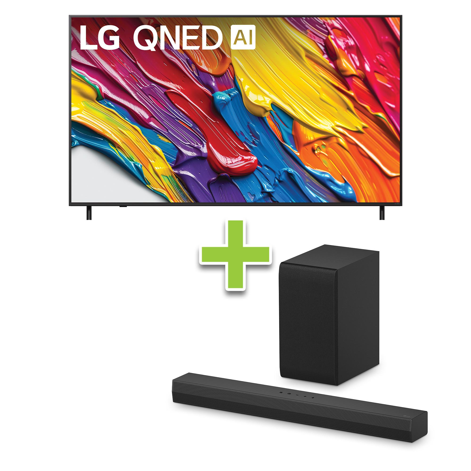 LG 65" 4K QNED Smart TV w/ webOS 25 & LG 2.1 ch. Soundbar w/ Bluetooth