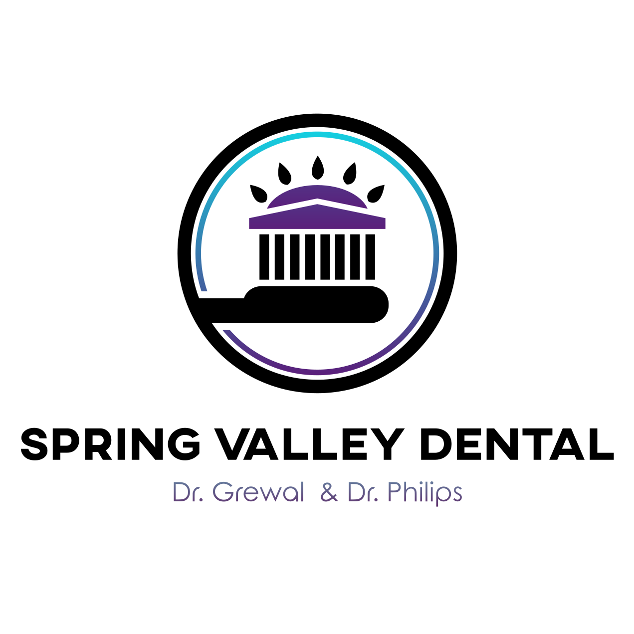 Spring Valley Dental  Dr. Priya Grewal &amp; Dr. Steve Philips Logo