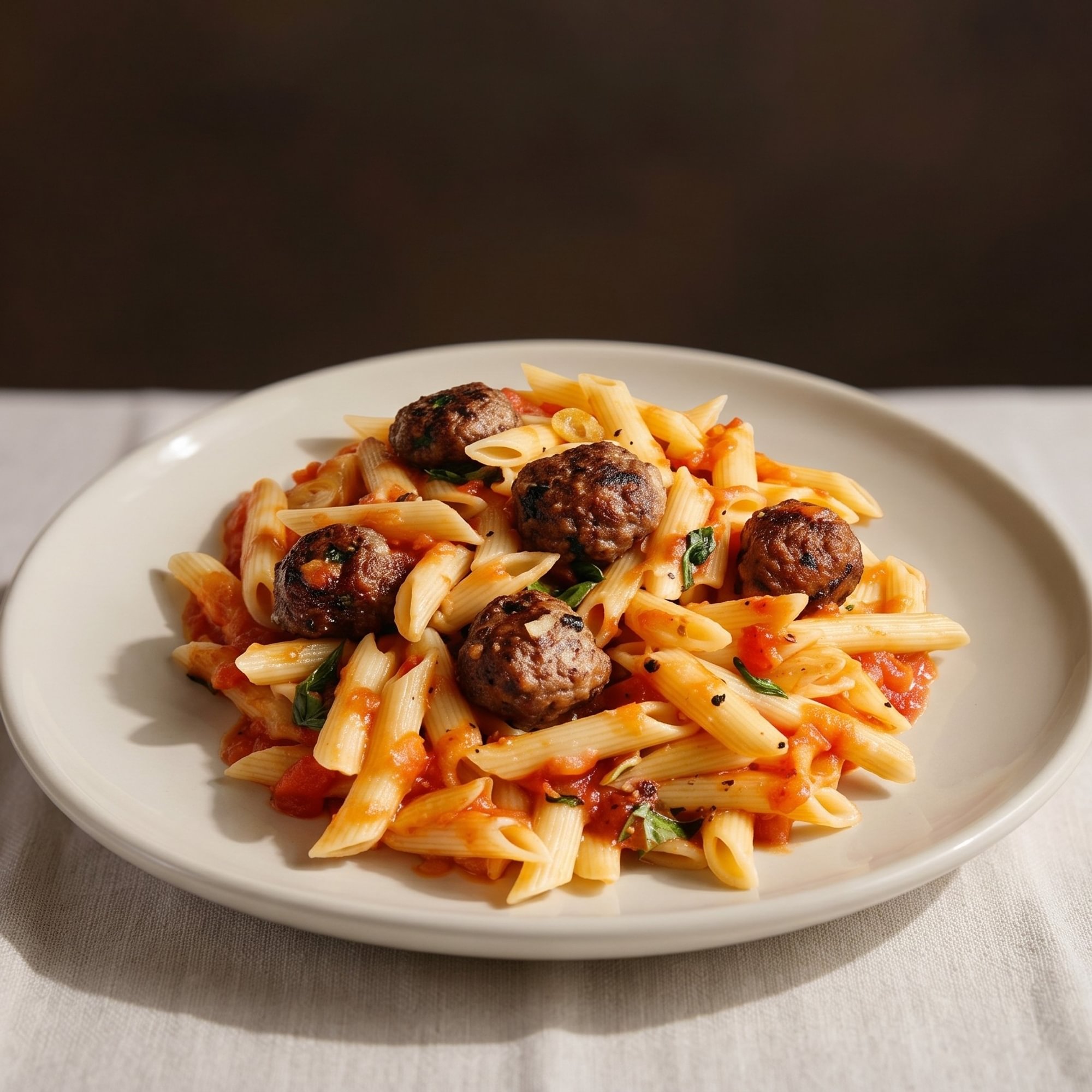 Penne & Meatballs