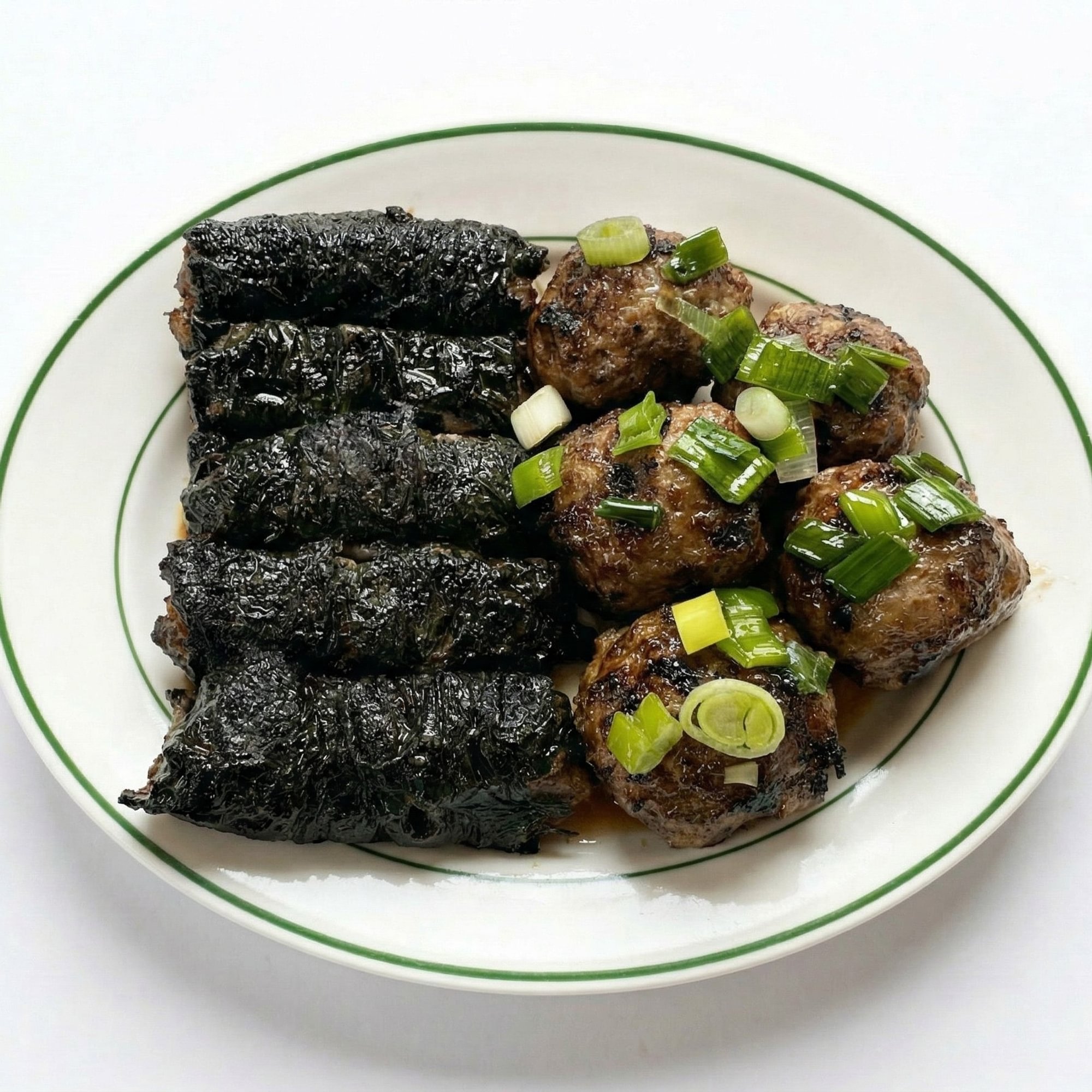 Bò Nướng Lá Lốt (5 pieces) and Bò Nướng Mỡ Chài (5 pieces)