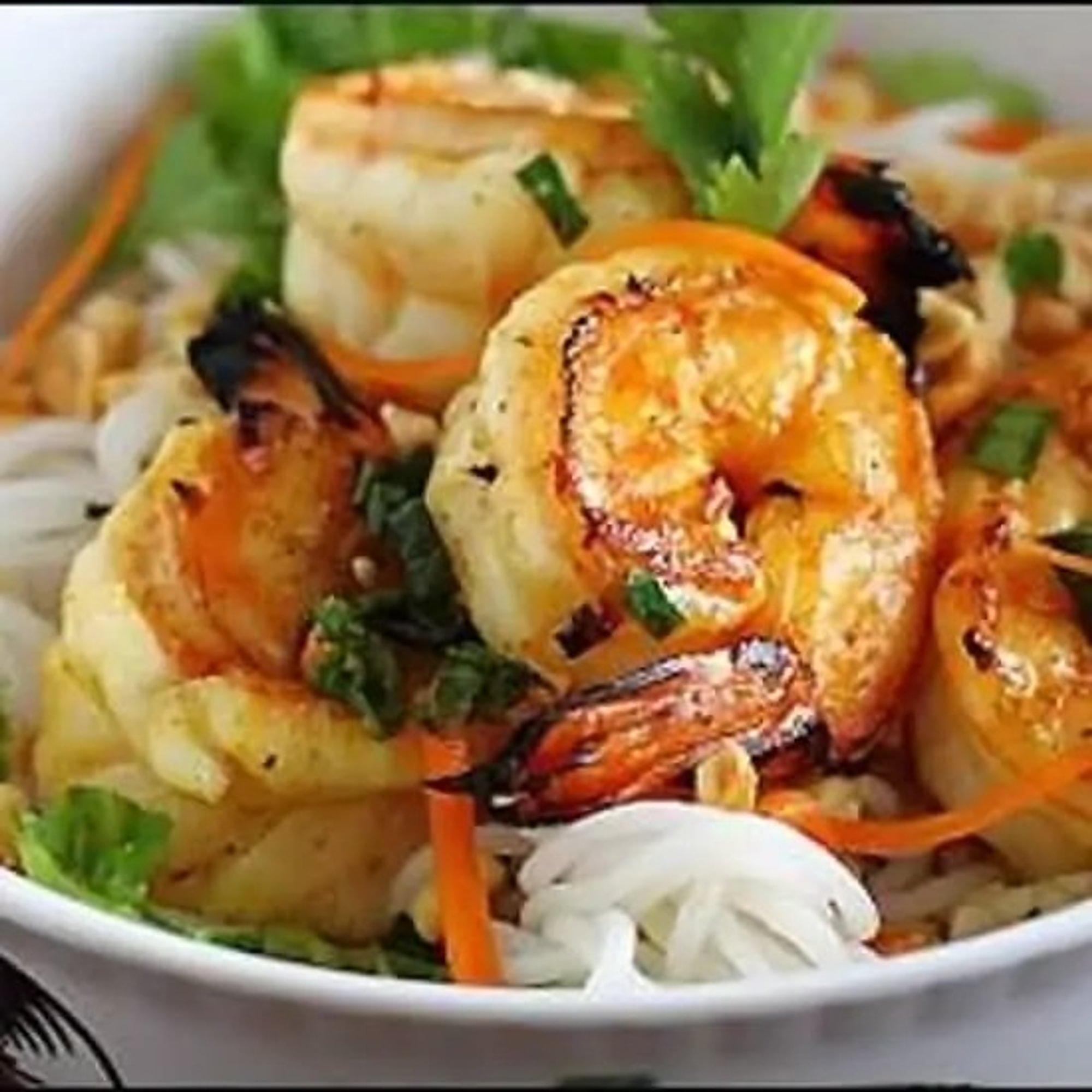 60. Thin Vermicelli with Grilled Shrimp / Bánh Hỏi Tôm Nướng
