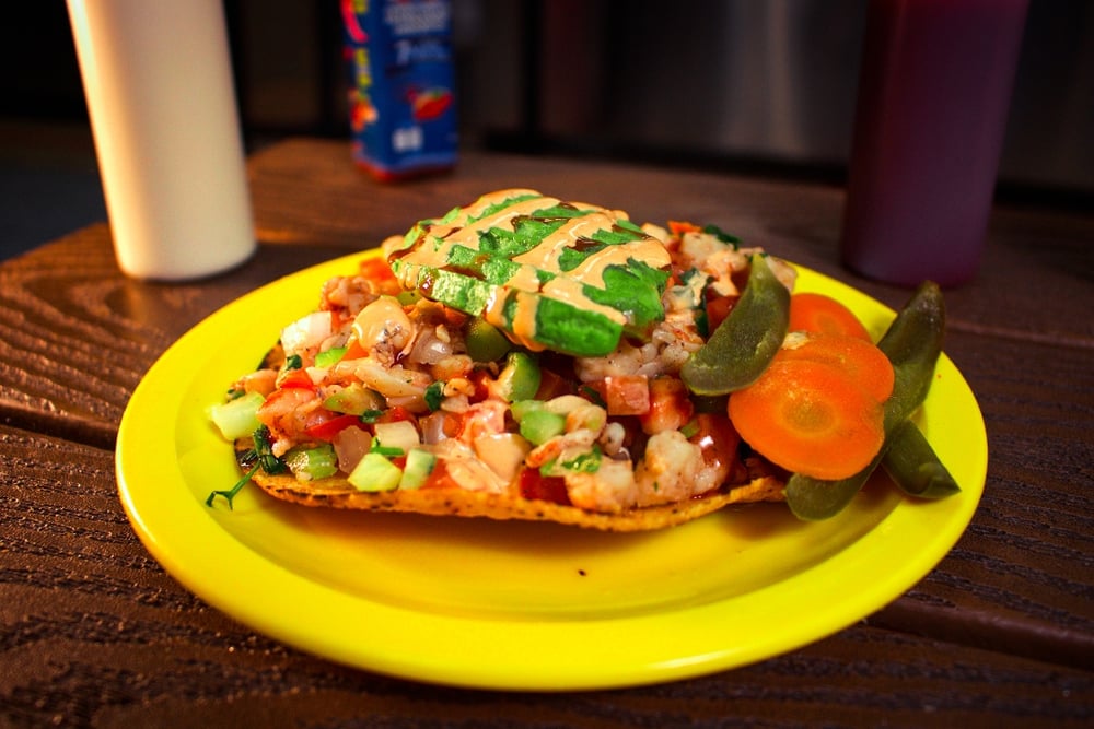 Mix Fish & Shrimp Tostada