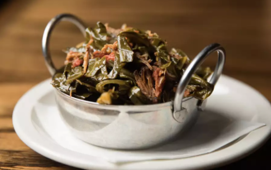 Low & Slow Collard Greens With Pork Belly (serves 12-15)