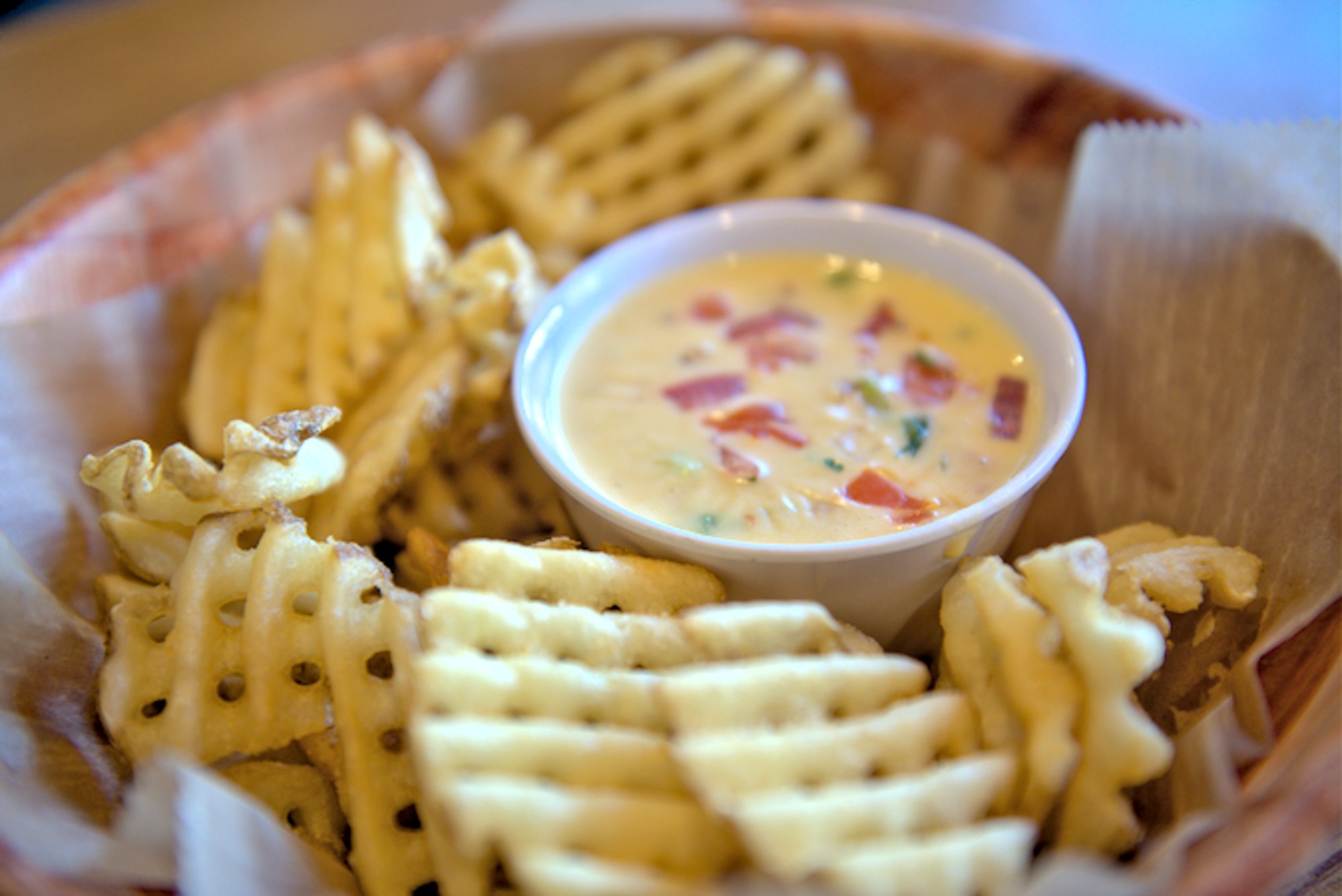 Waffle Fries & Large Queso