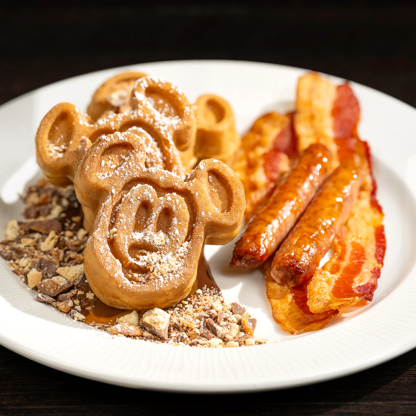 Mickey-shaped Candy Bar Waffles