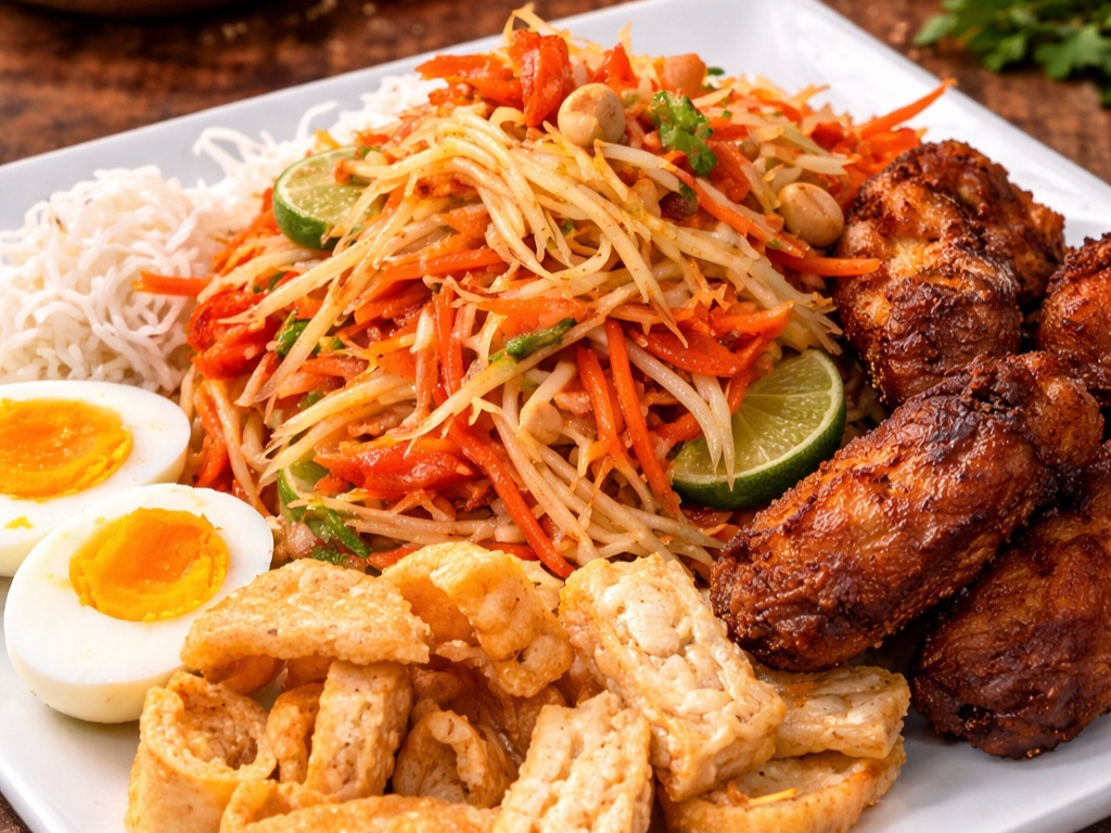 Papaya Salad Platter