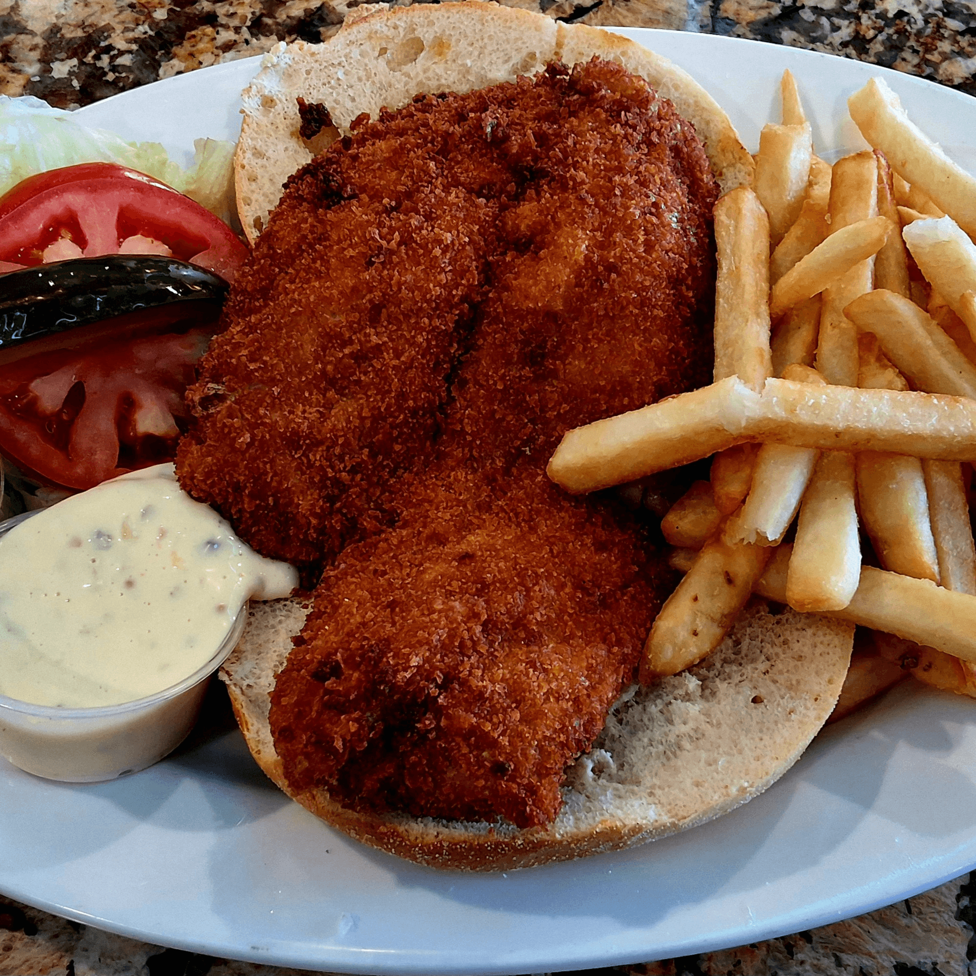 Fried Tilapia Sandwich