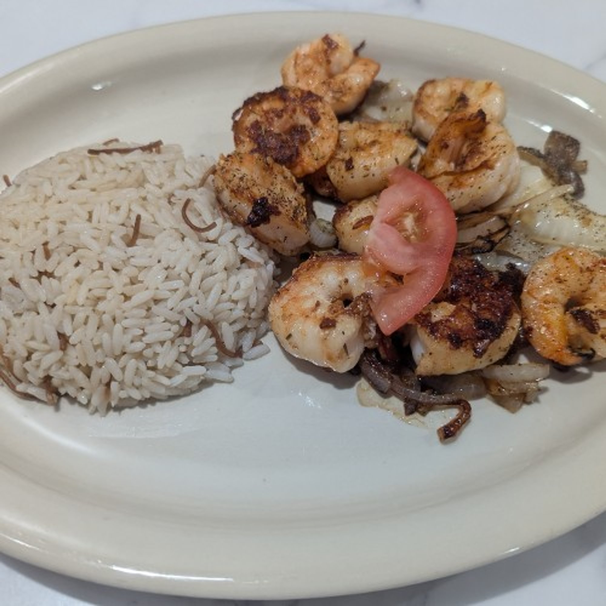 Shrimp Kabob Plate Lunch