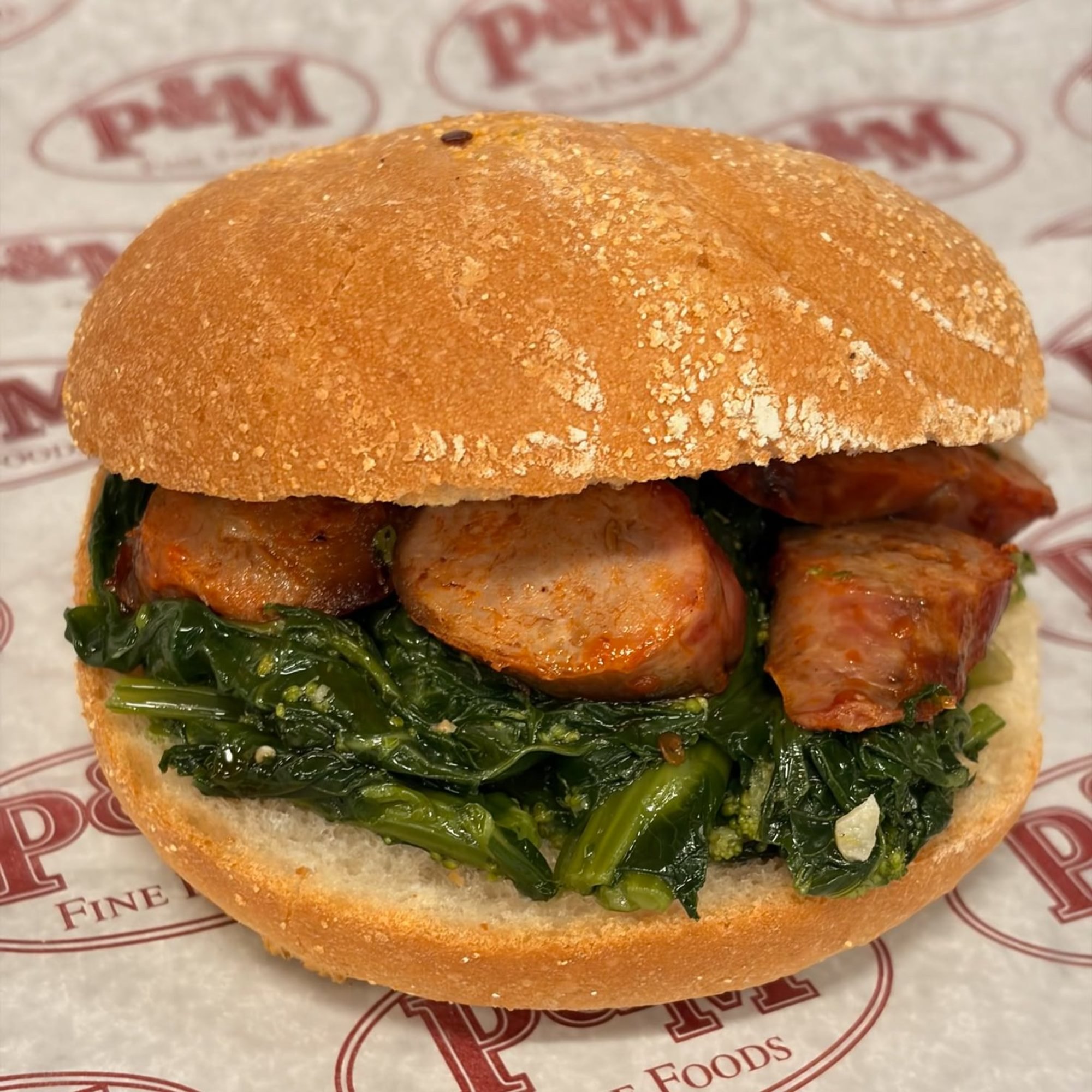 Broccoli Rabe & Sausage Hot Roll
