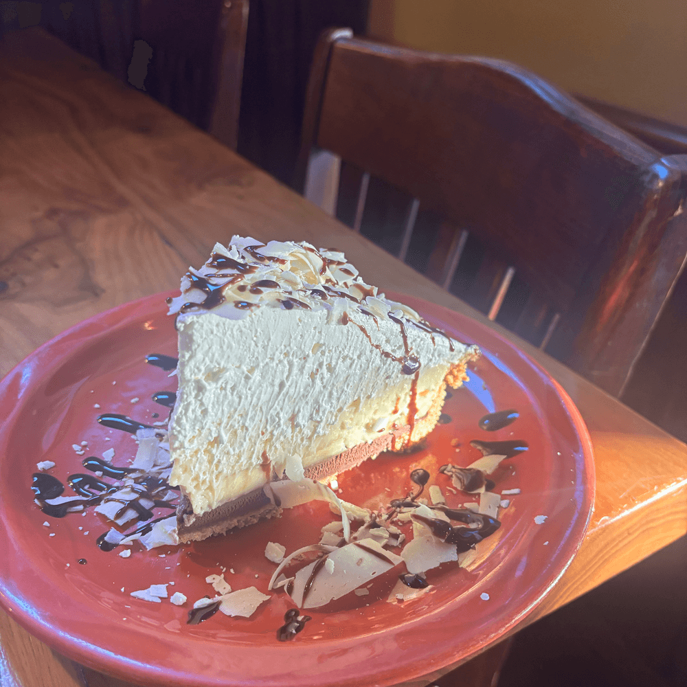 White Chocolate, Black Bottom Banana Cream Pie