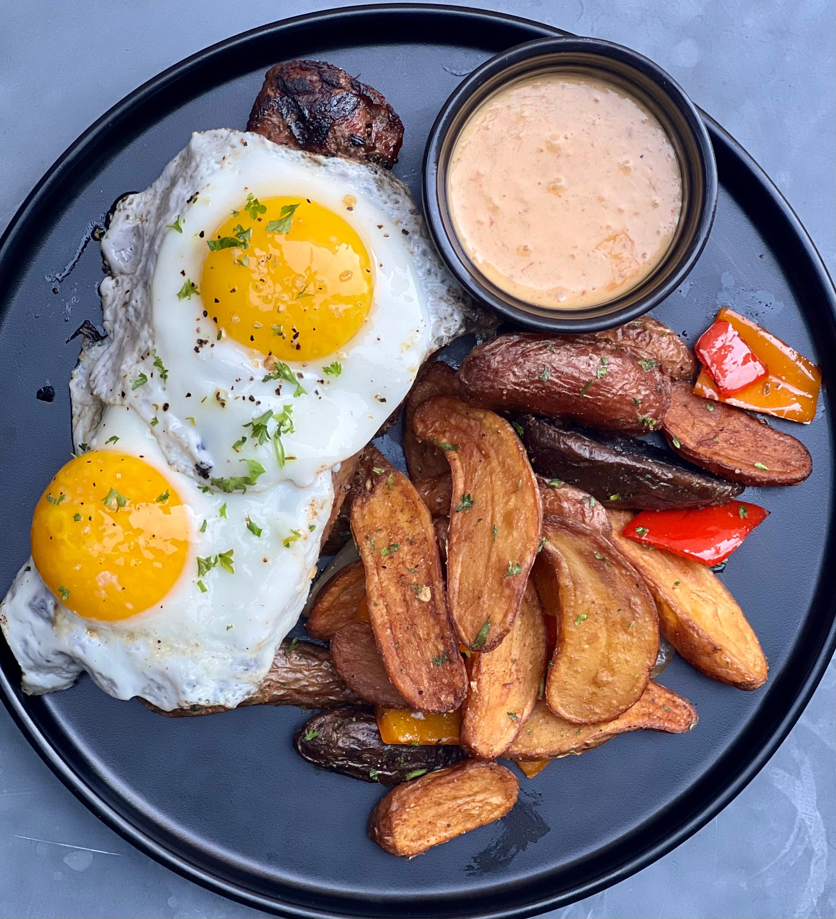 New York Strip & Eggs