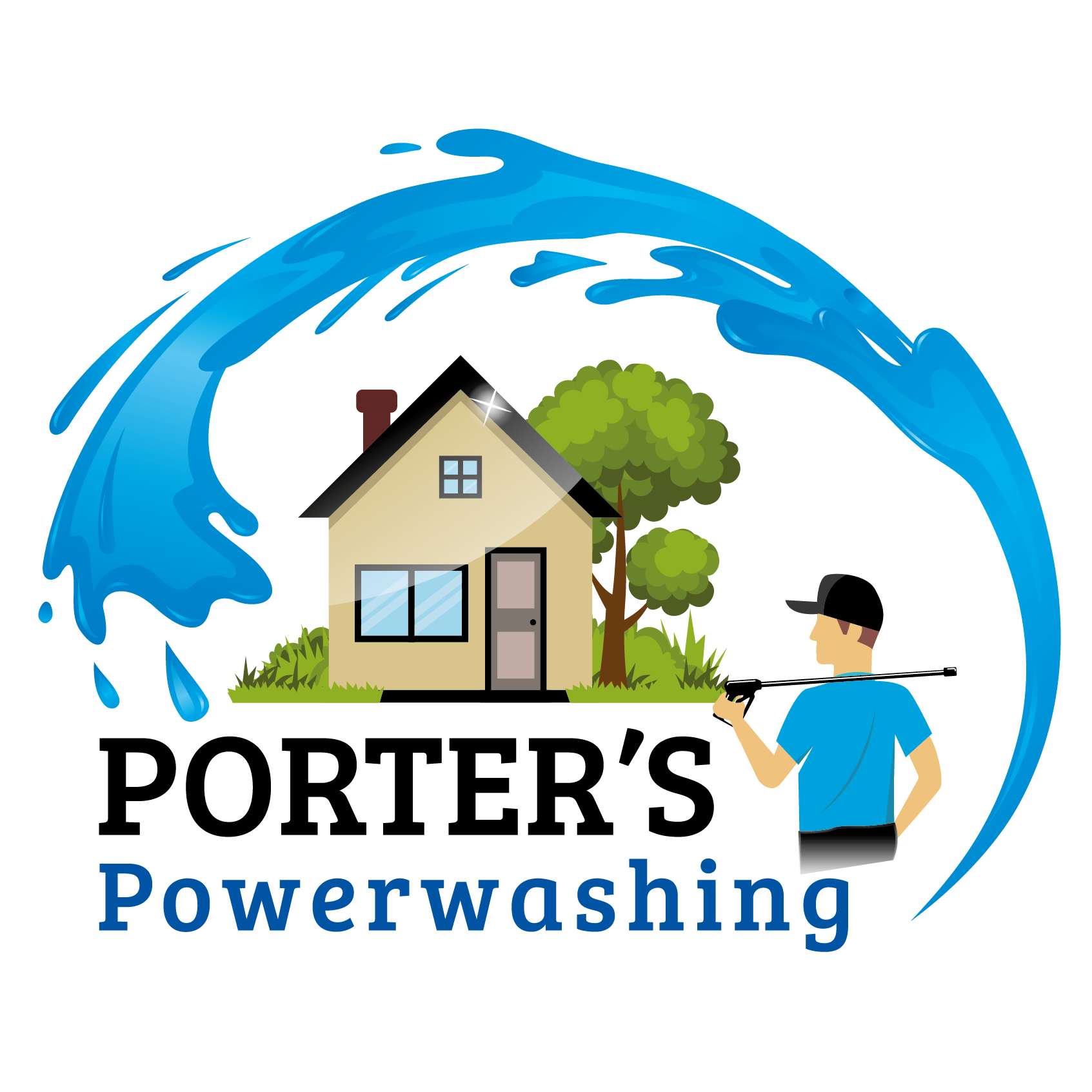 Porter's Powerwashing Logo