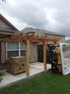 Cedar pergola.