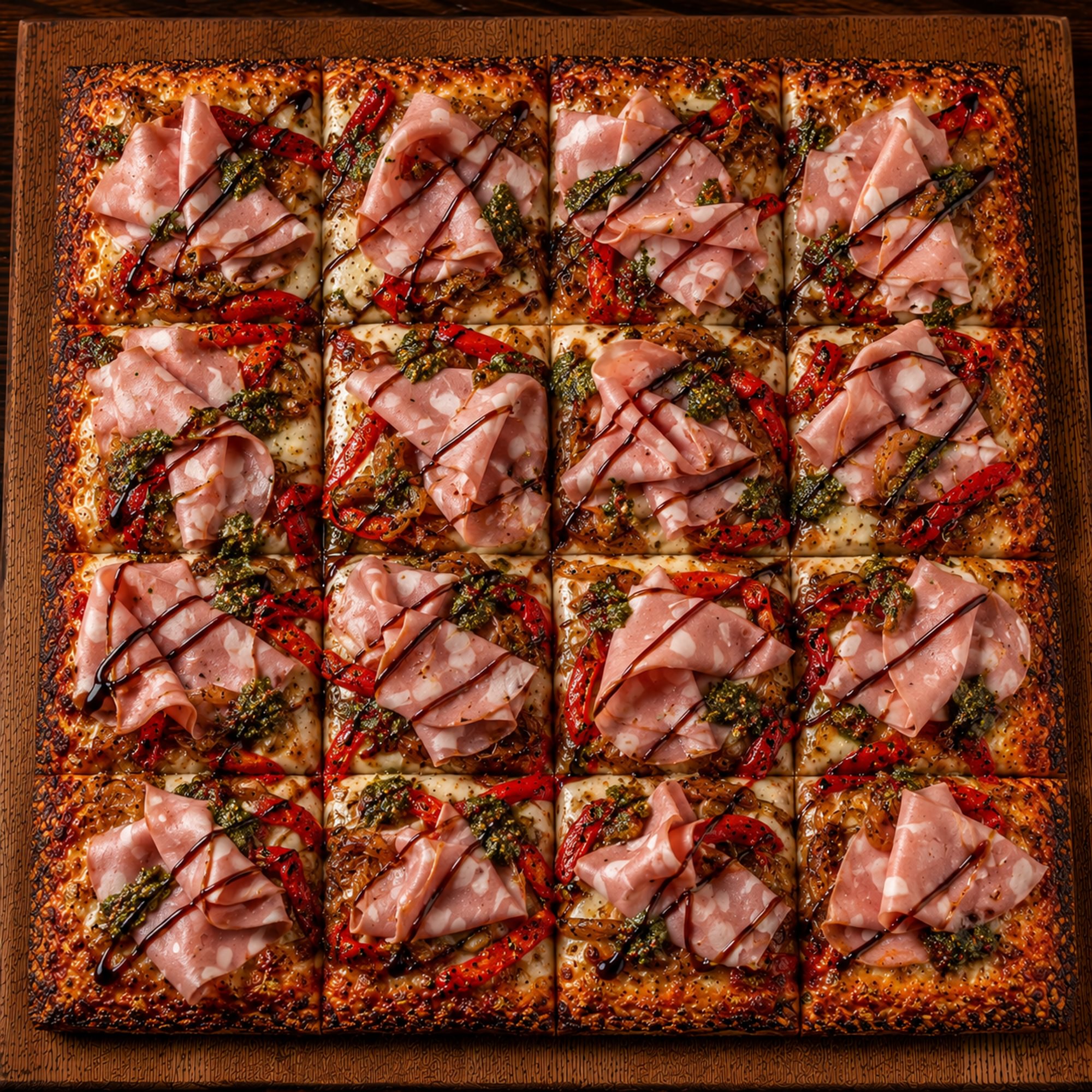 Grandma Mortadella Pizza