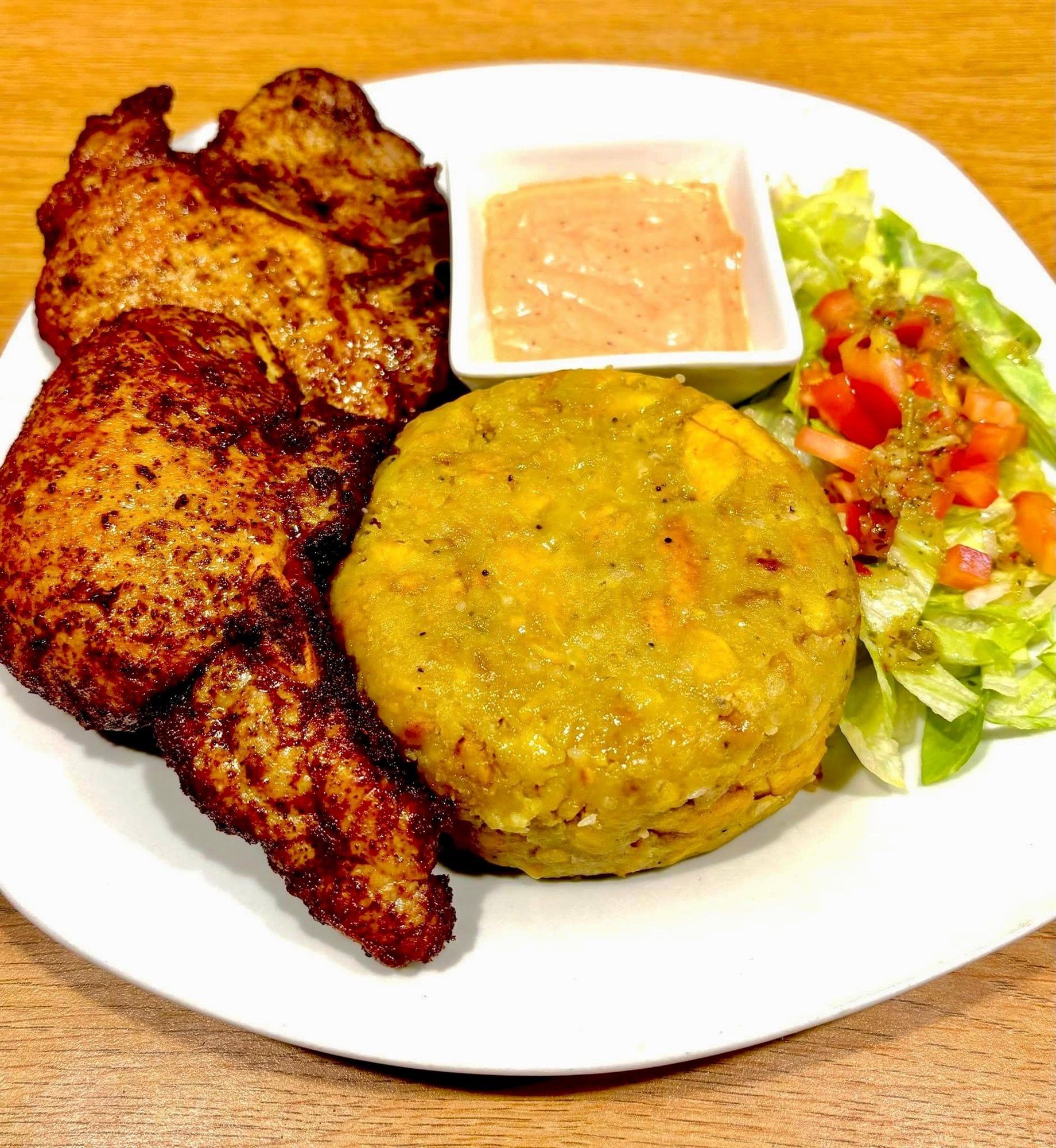 Mofongo + Fried Pork Chops