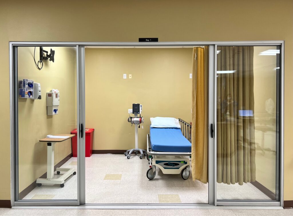 A treatment room at Laredo Dialysis Access Center