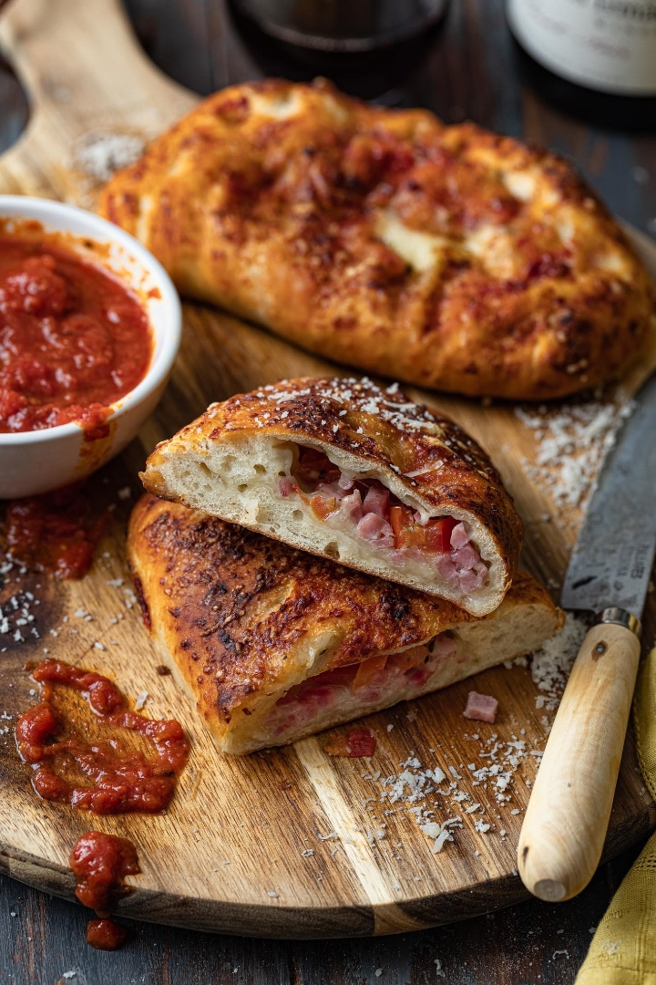 Classic Calzone \ham and ricotta