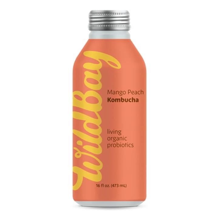 Wild Bay Mango Peach Kombucha 16oz