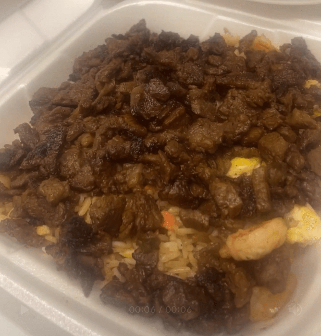 Shrimp Fried Rice & Grilled Steak