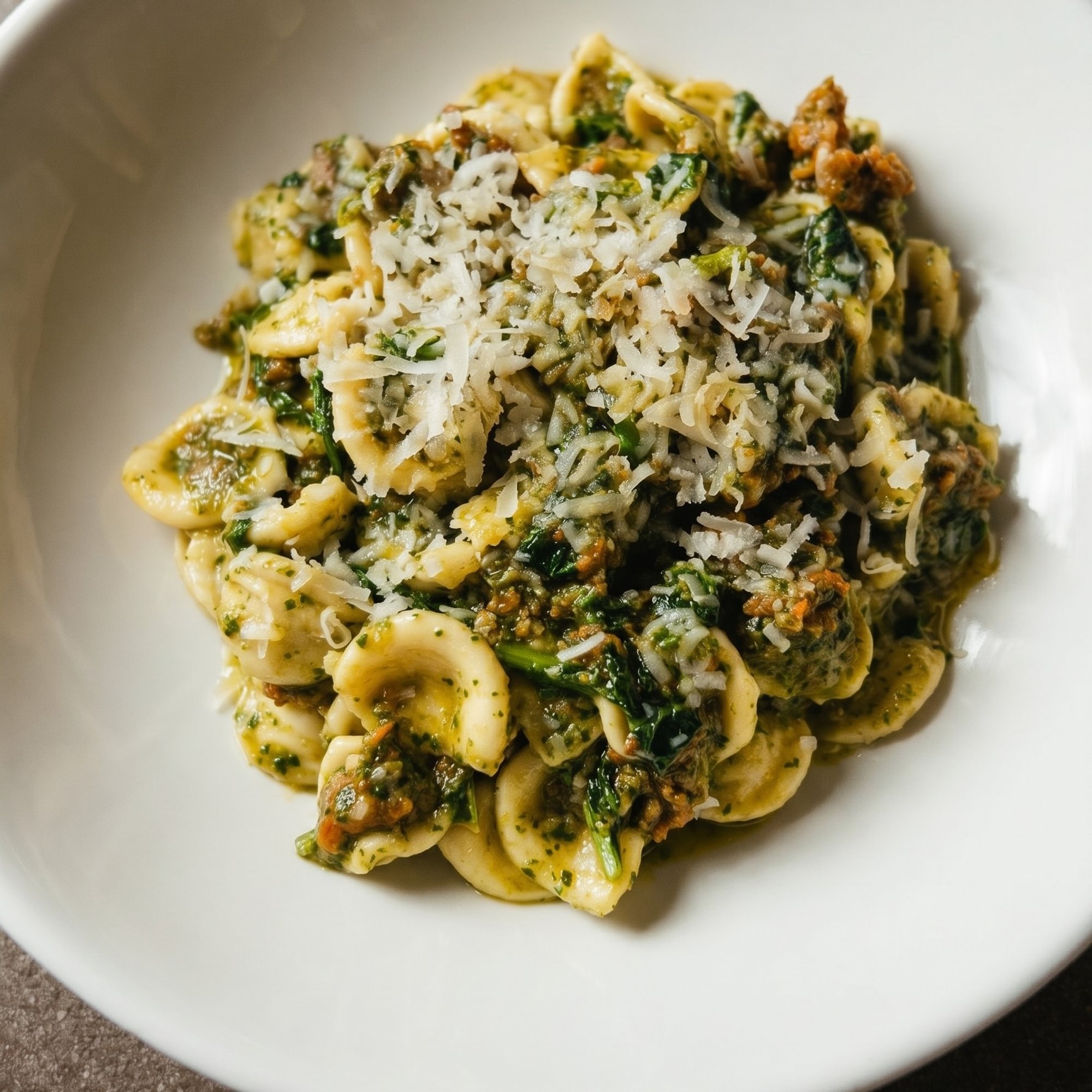 Orecchiette Con Cime Di Rapa E Salsiccia