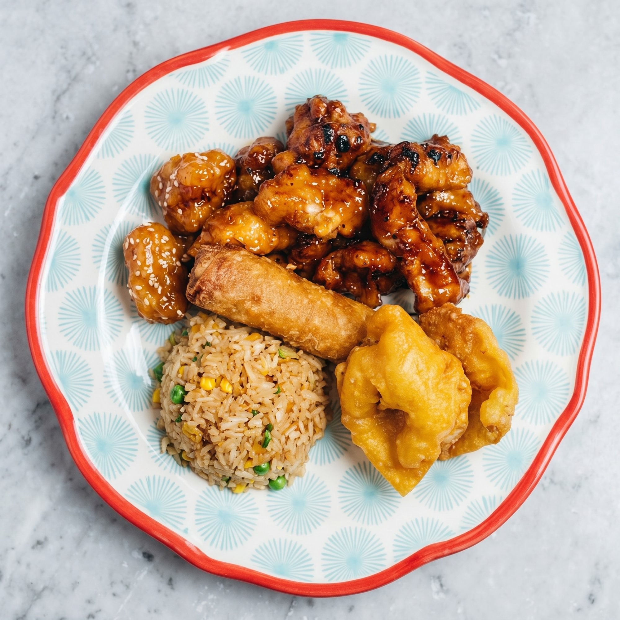 Combo Orange Chicken and Sweet & Sour Shrimp