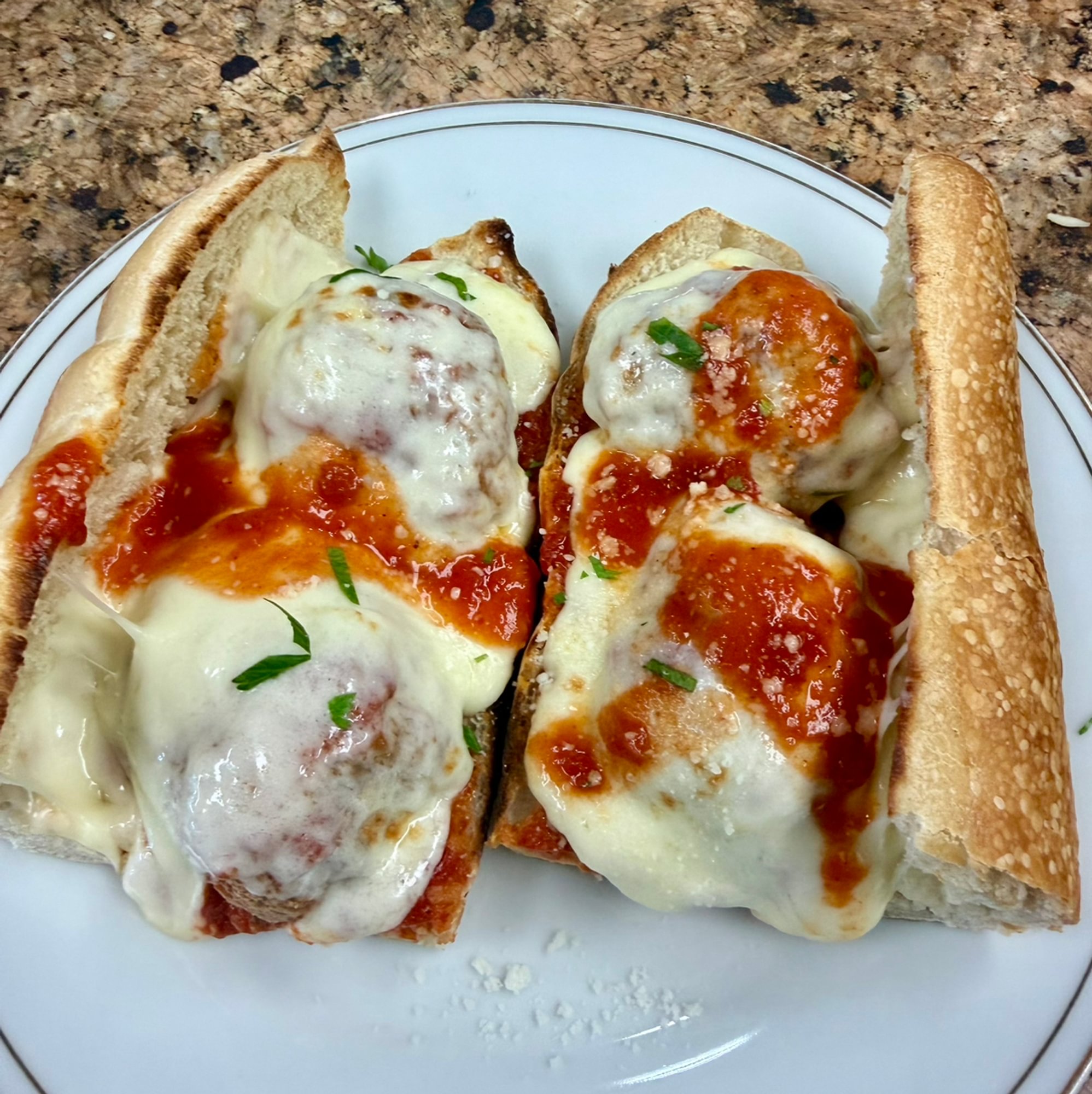 Meatball Parmigiana Hero