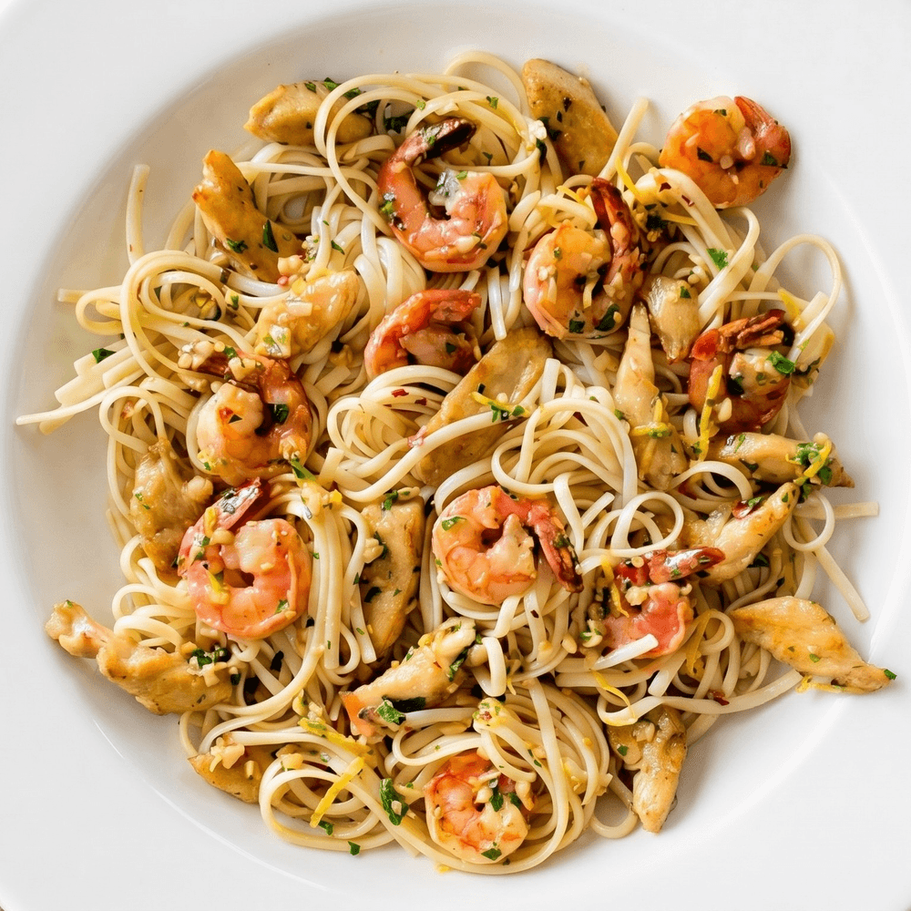 Scampi Chicken & Shrimp (Spaghetti)