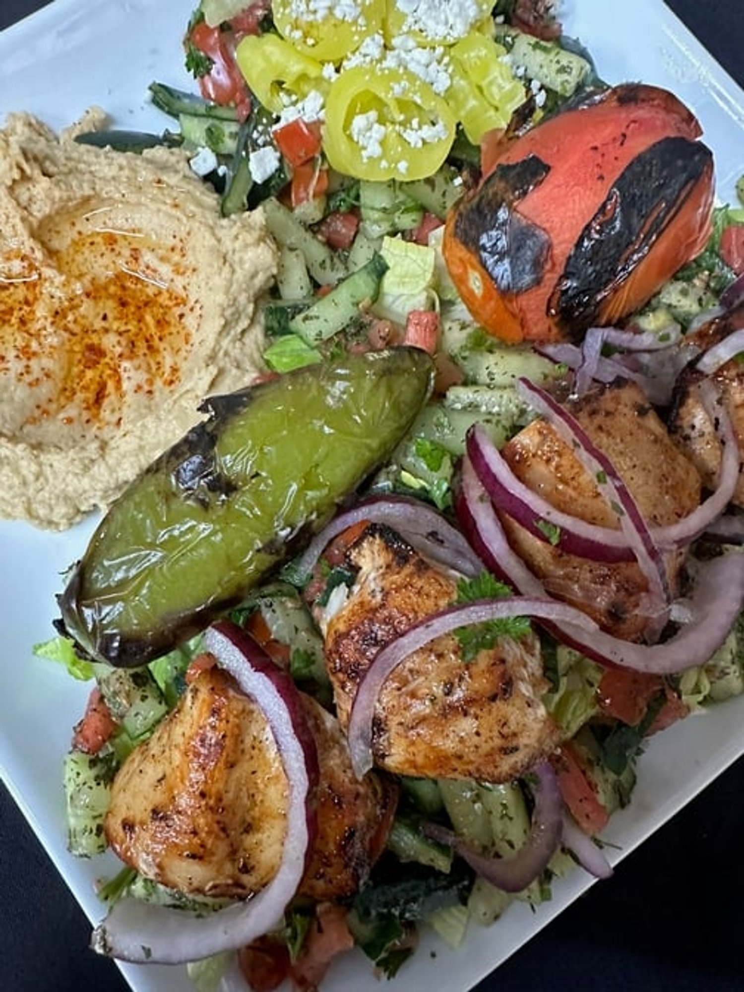 111.Low Carb Chicken Kebab Plate