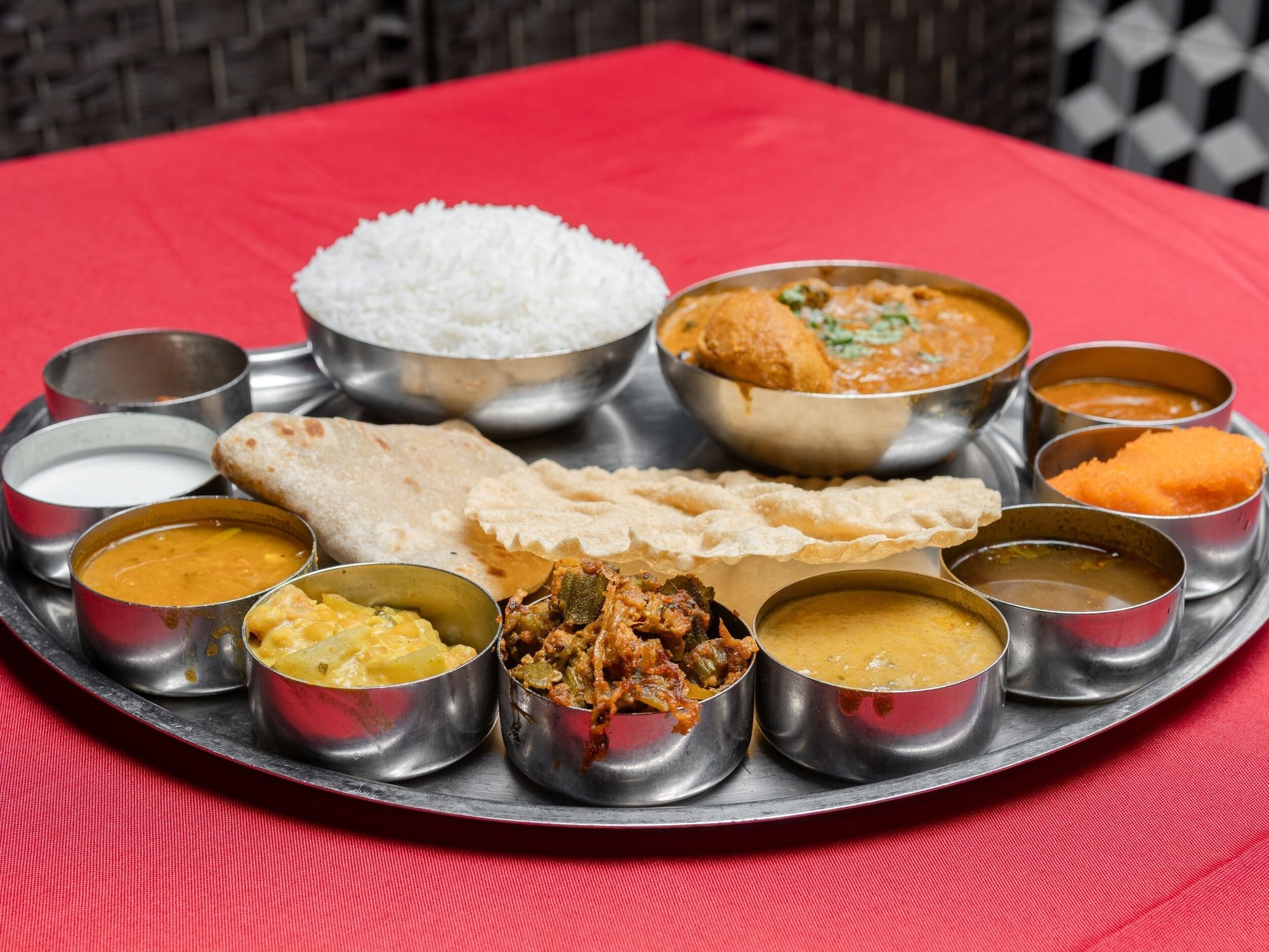 Anjappar Chicken Thali