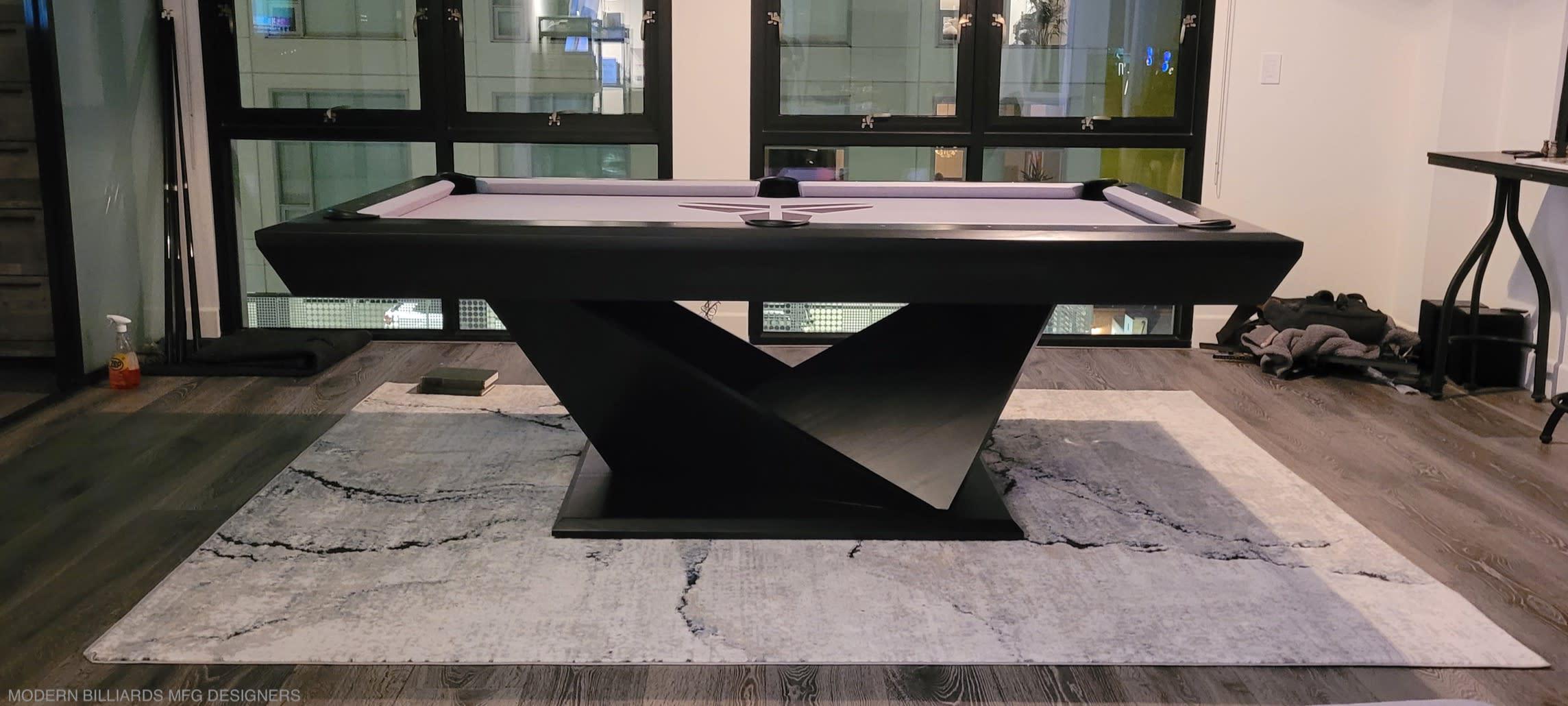 Modern Pool Table Origami black