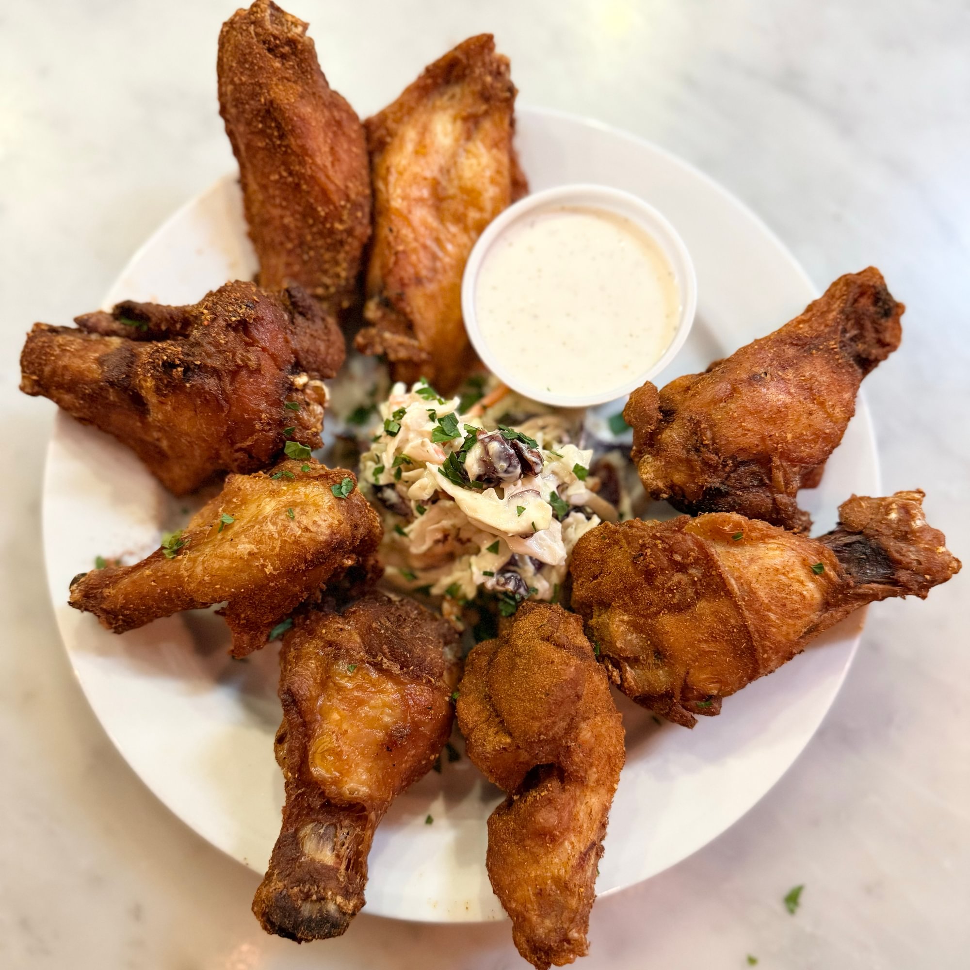 Bistro wings dinner