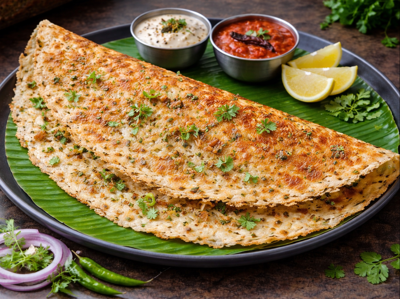 Onion Rava Dosa
