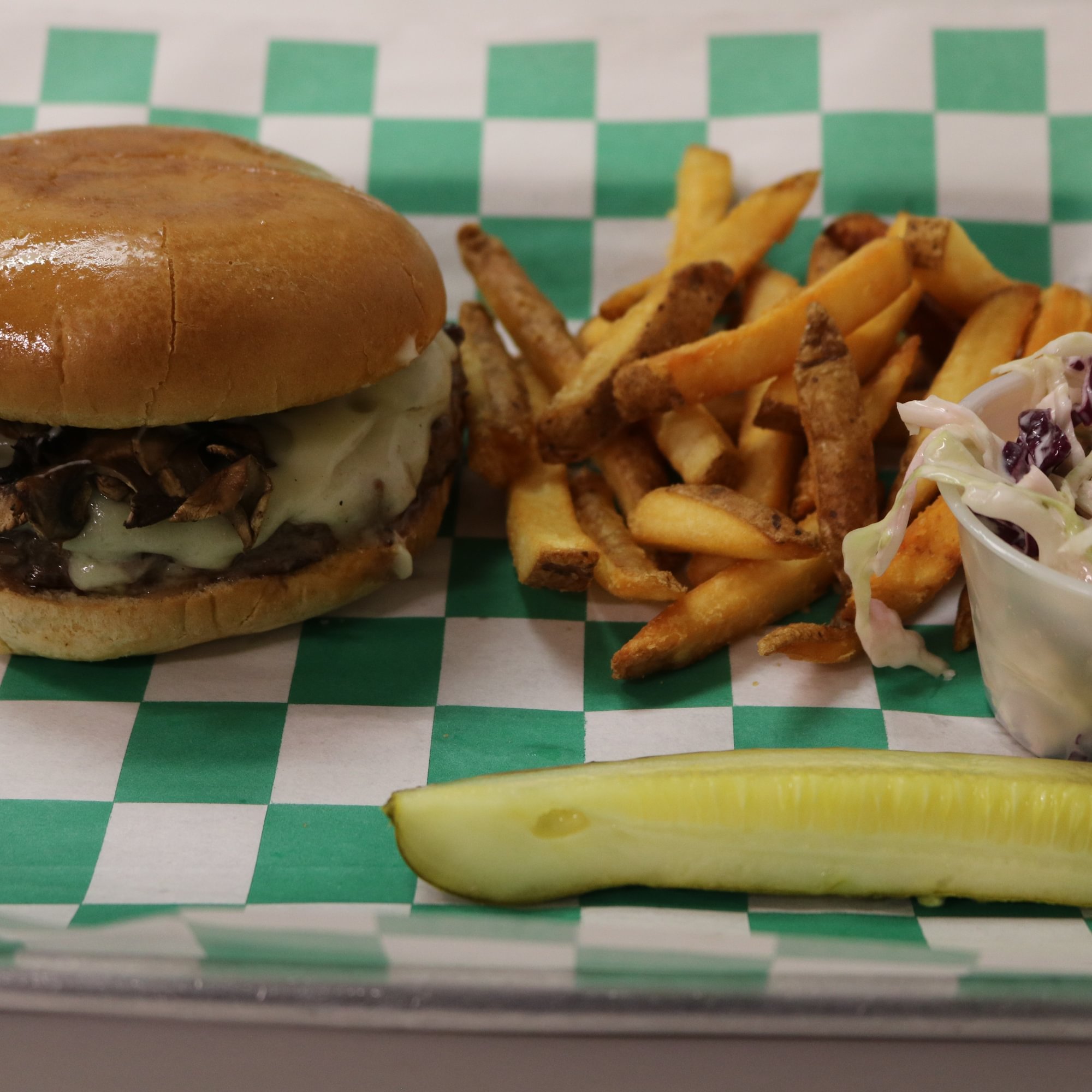 Mushroom Swiss Burger