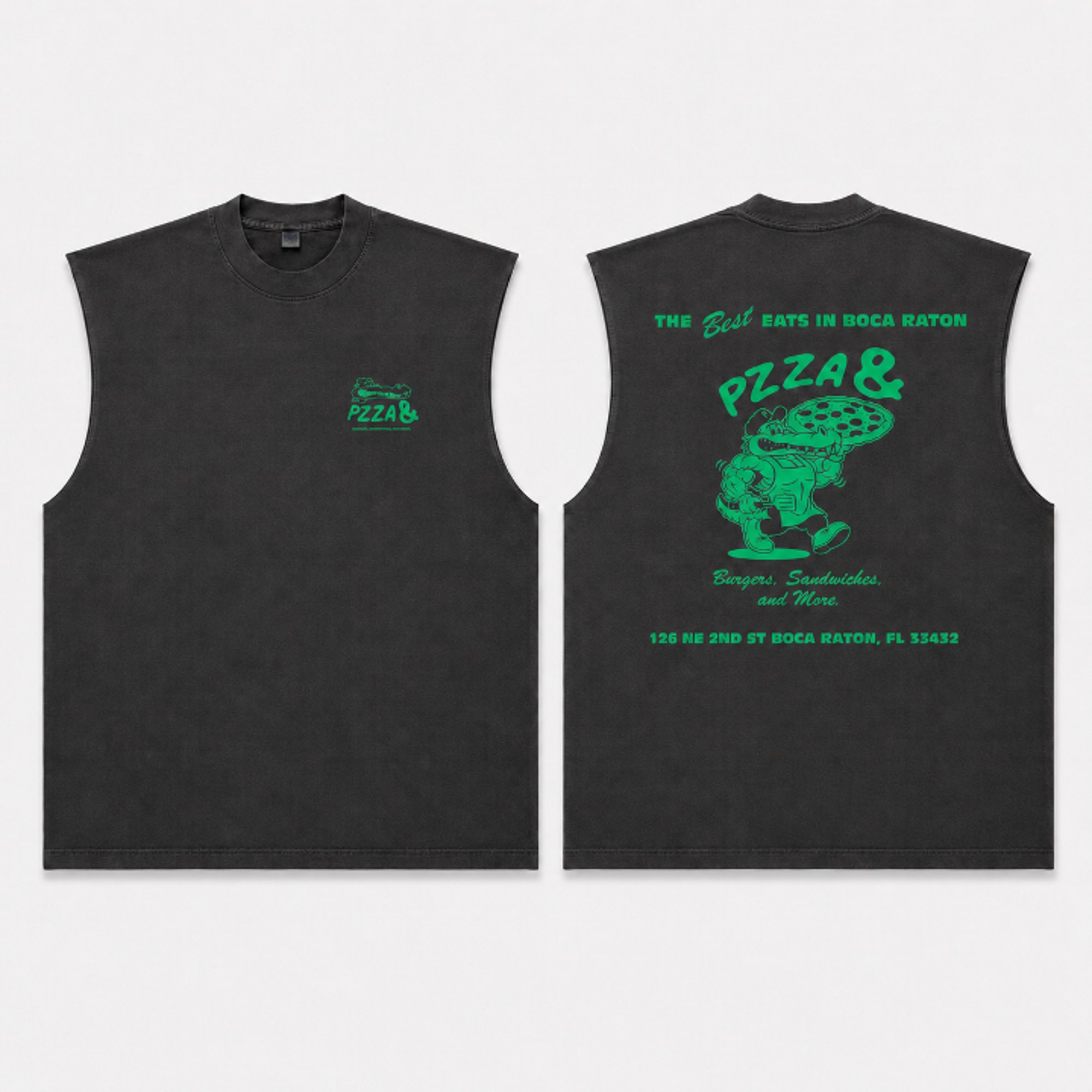 PZZA& Gator Cut Sleeve T