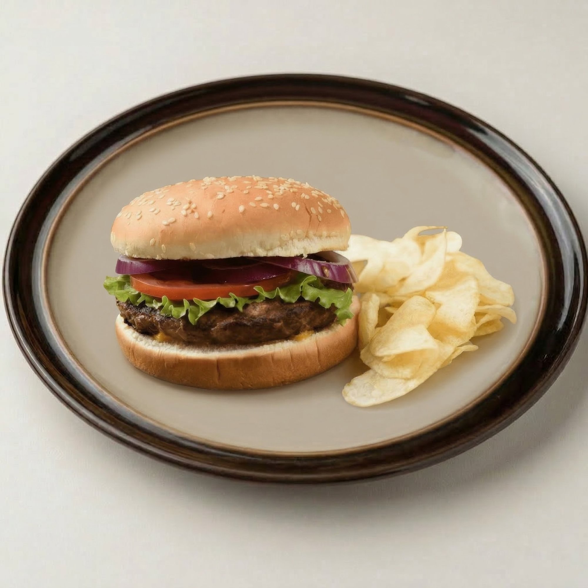 Cheeseburger with Chips