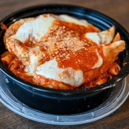 Ziti with Chicken Cutlet Parm