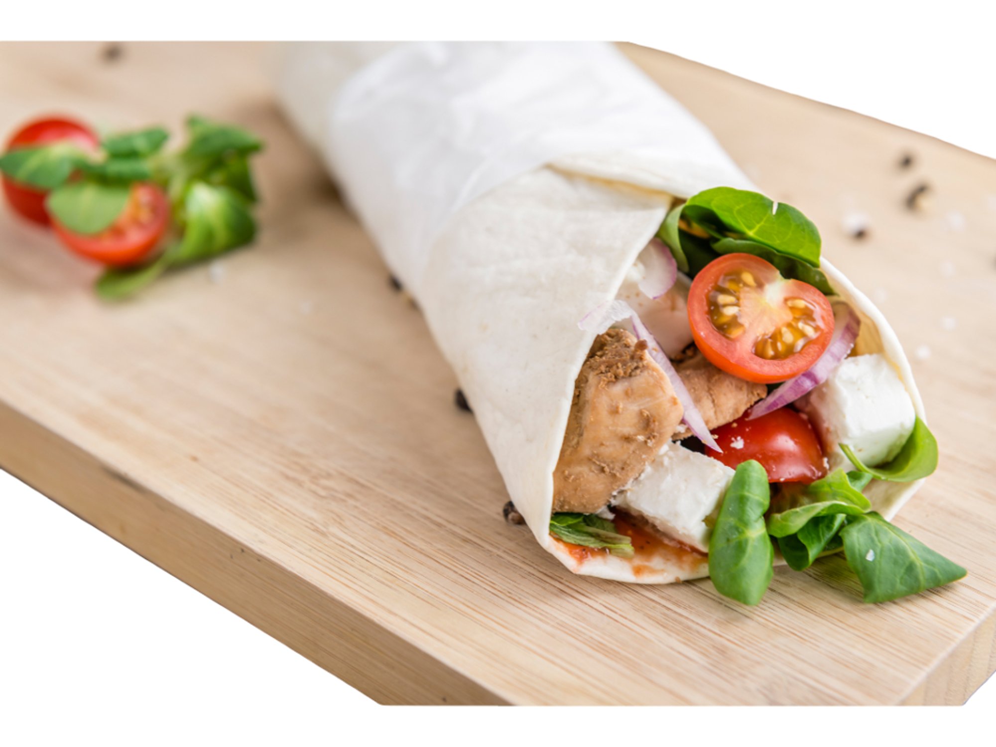 Grilled Chicken With Lettuce, Tomato, and Balsamic Vinaigrette Wrap