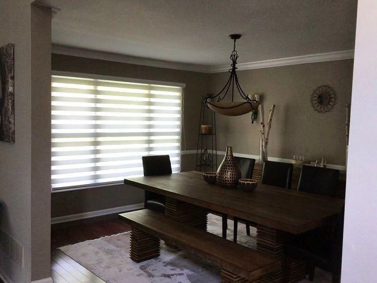 Even subtle window treatments can make a big statement in the right space. These stunning Sheer Shades we installed offer lovely light filtering for this Phillipsburg, NJ, dining room.  BudgetBlindsPhillipsburg  SheerShades  ShadesOfBeauty  FreeConsultation  WindowWednesday