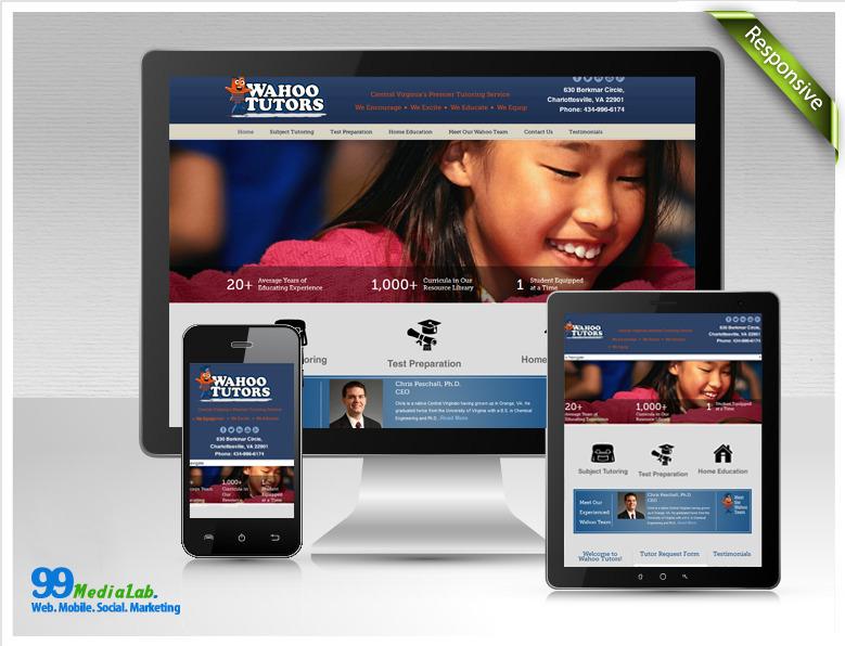 website for a tutoring business in Virginia.