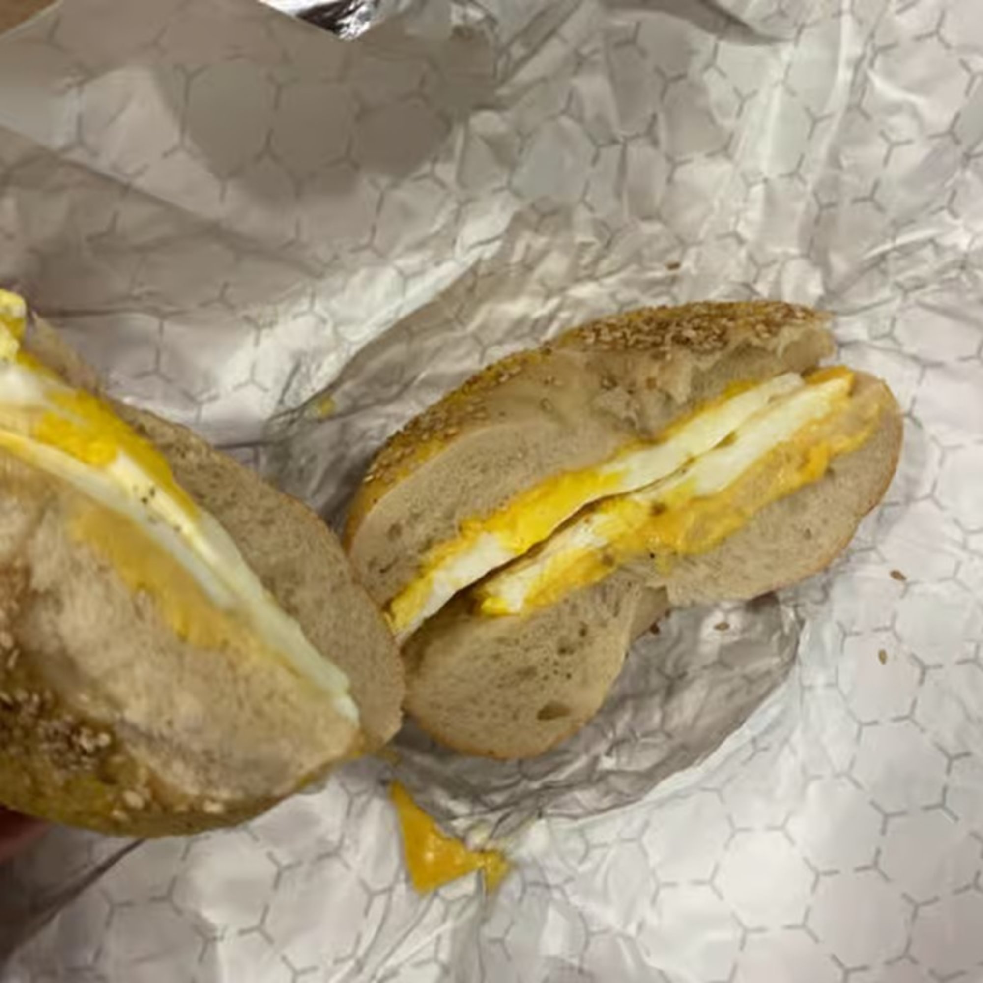Egg & Cheese on a bagel