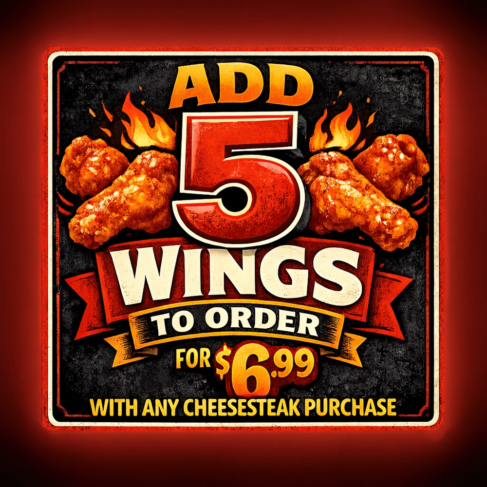 Add 5 Piece Wing (Cheesesteak Sale Only)