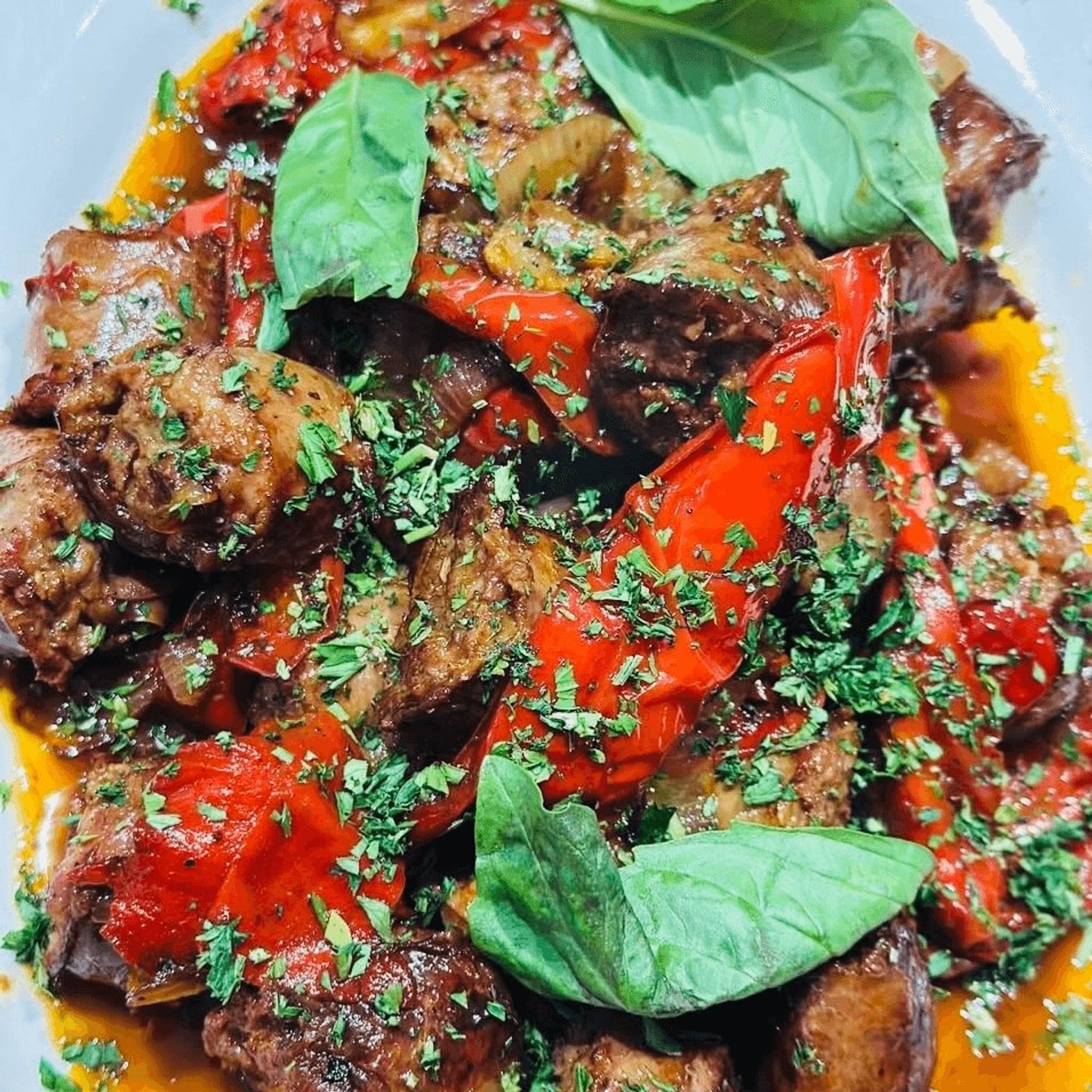 Sausage Peppers Onions