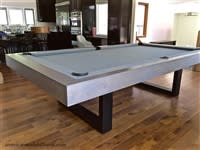 Contemporary Steel Pool Table Riviera Oak